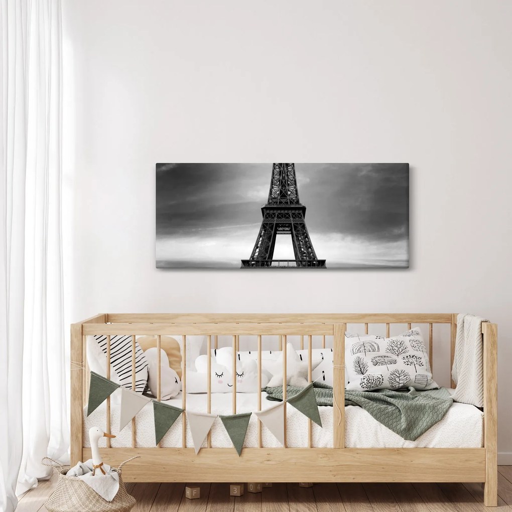 Tablou - Mașină roz în Paris (120x50 cm)