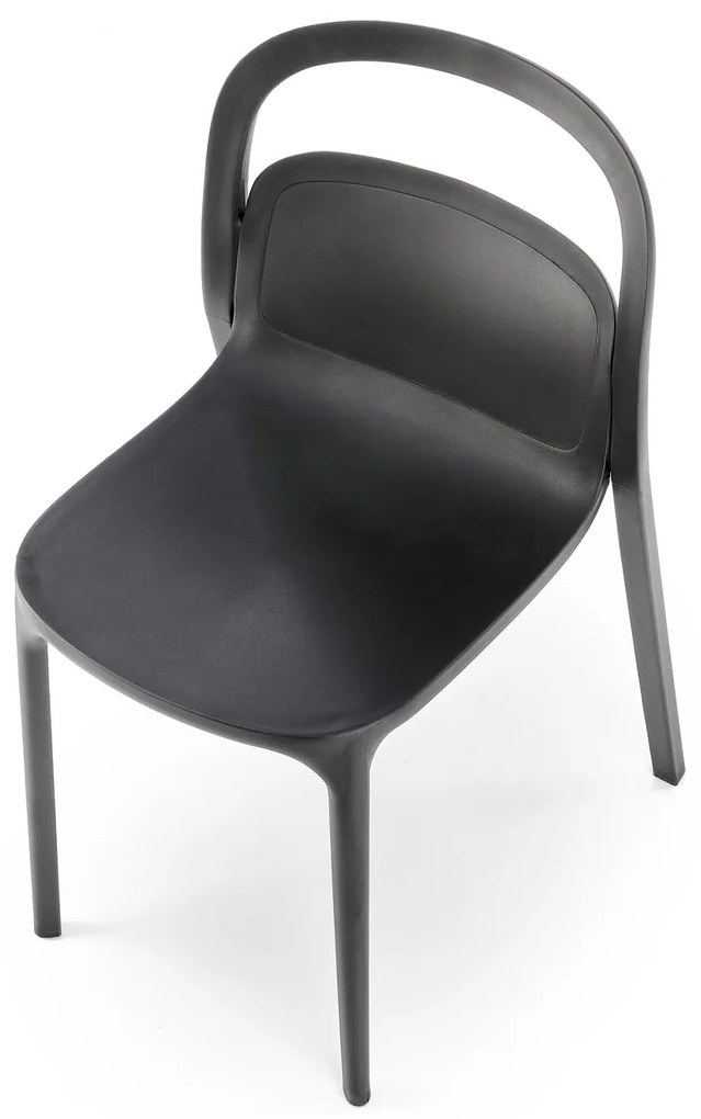 Scaun din plastic negru K490