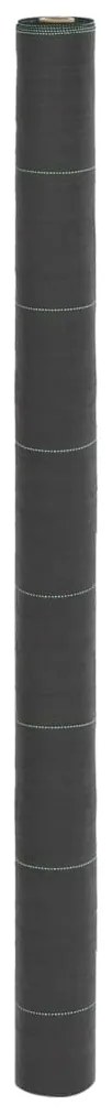 vidaXL Membrană antiburuieni, negru, 1,5x50 m, PP