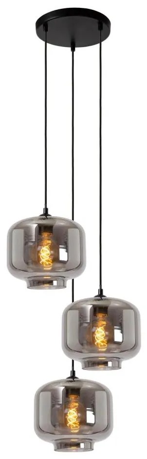 Lustră pe cablu Lucide 46413/13/65 MEDINE 3xE27/40W/230V fumuriu
