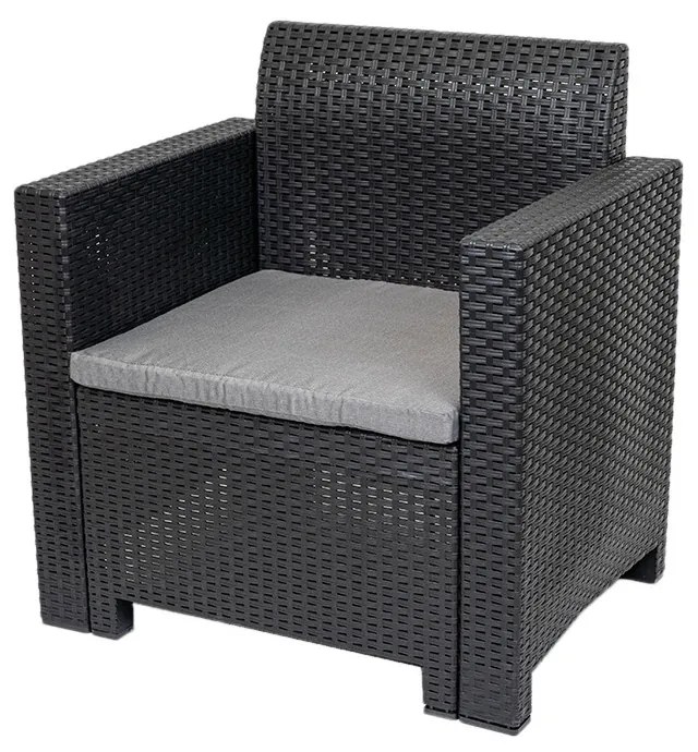 Scaun de grădină din plastic Nero, grafit