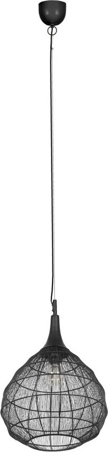 Lustră negru-mat cu abajur din metal Soraya – Trio