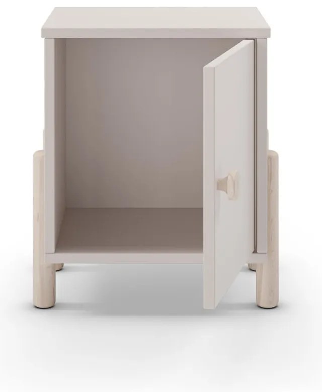 Noptieră de copii crem din lemn de pin Enola – Marckeric