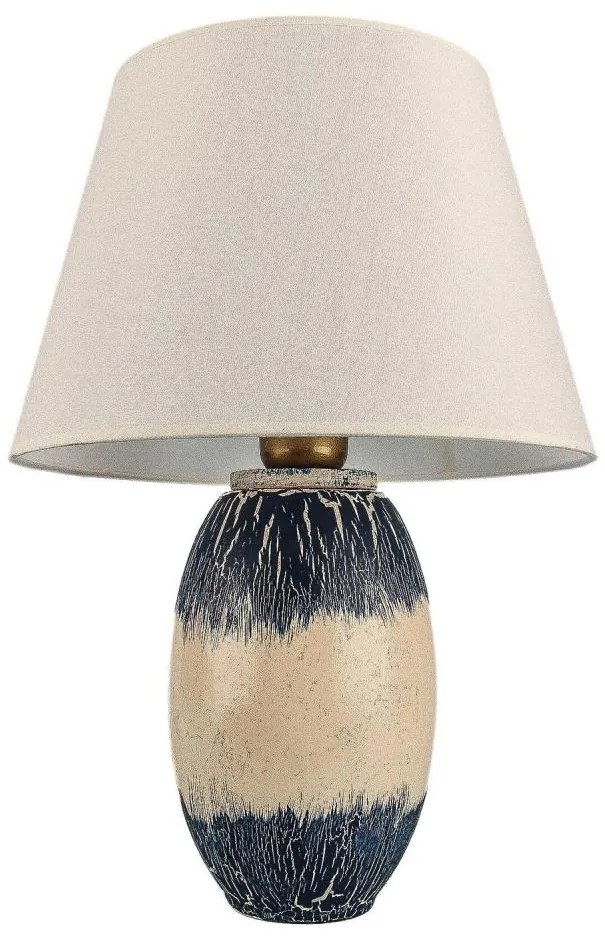 Lampă de masă RAMZES 1xE27/40W/230V bej/albastru