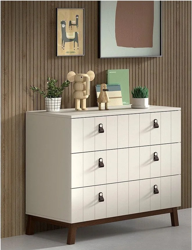 Comodă de copii bej 98,5x89x57 cm Sezane – Vipack