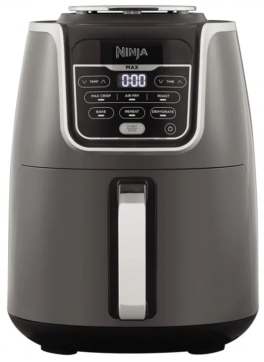 Friteuza cu aer cald Ninja AF160EU, 1750W, 5,2 l, 6 programe, Max Crisp, Gri