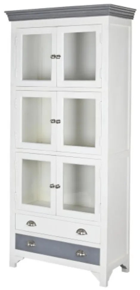 Vitrina alba, din lemn de mango, Grace