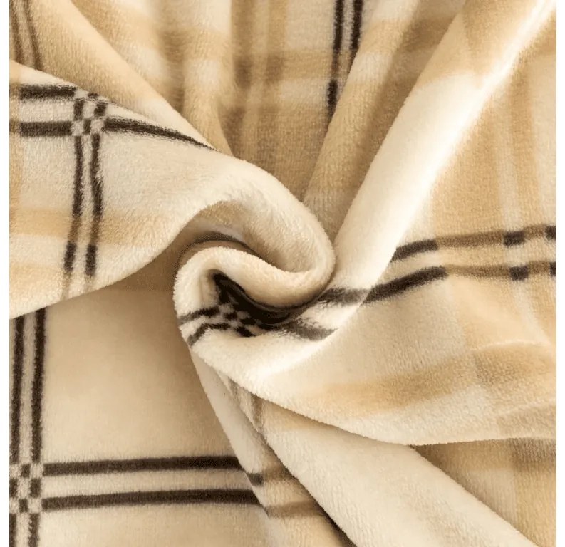 Patura PLAID microplus, crem Dimensiune: 200 x 220 cm