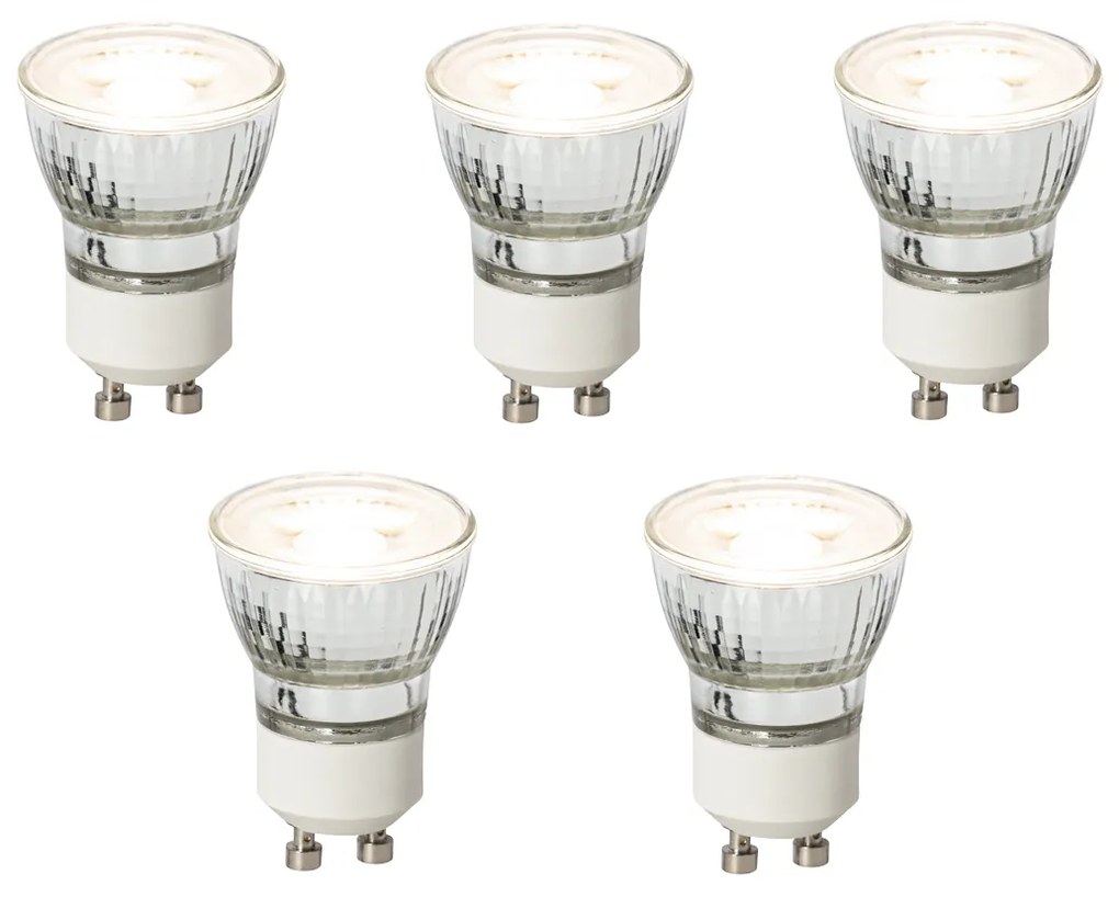 Set de 5 becuri LED GU10 reglabile 35mm 4W 200lm 3000K