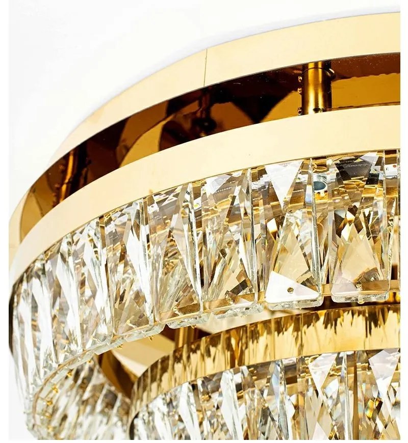 Lustra aplicata LED, Plafoniera, Auriu, Sticla, SAYOV 58 auriu