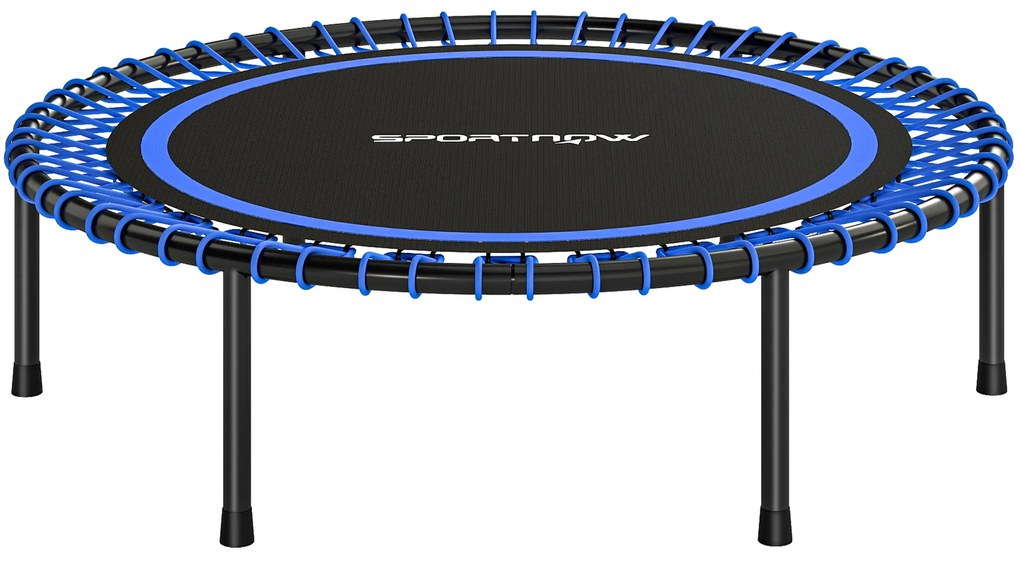 SPORTNOW Trambulină Elastică Fitness cu 36 de Corzi din Oțel și PP, Ø114x31 cm, Albastru | Aosom Romania