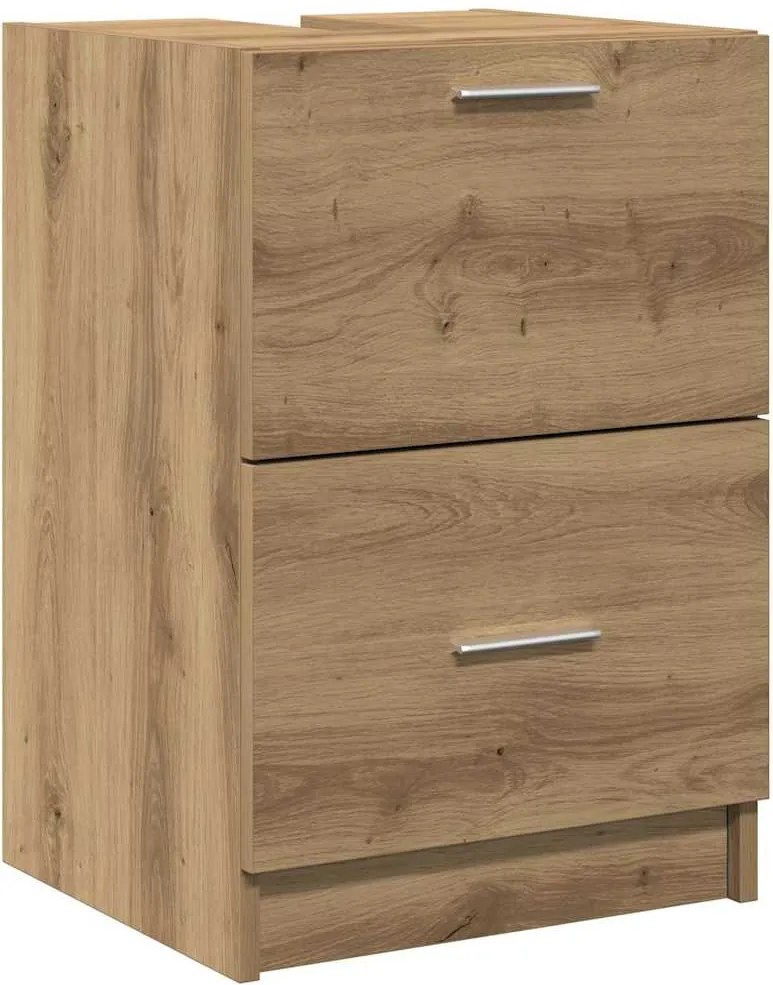 vidaXL Dulap de Baie Stejar Artizanal 40 x 37 x 59 cm Lemn compozit