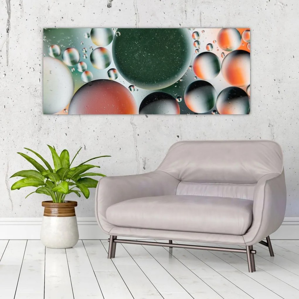 Tablou abstract - buline (120x50 cm)