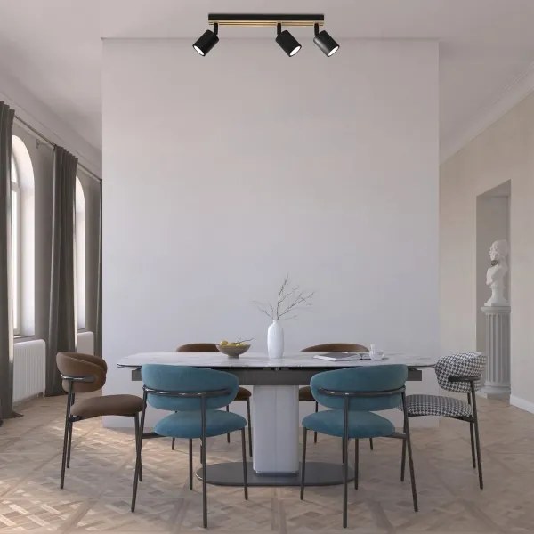 Spot TERRA 3xGU10/8W/230V negru