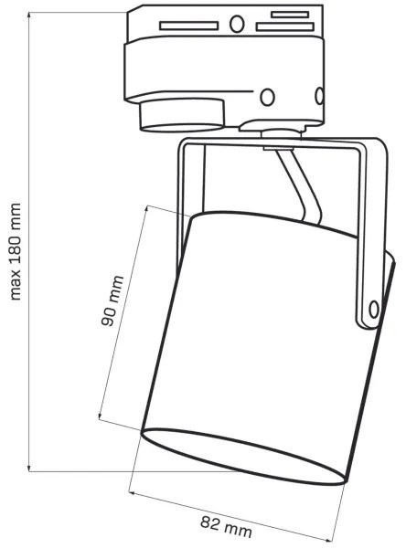 Spot pentru sistem de șină MINOR 3xGU10/10W/230V + 1 m sistem de șină