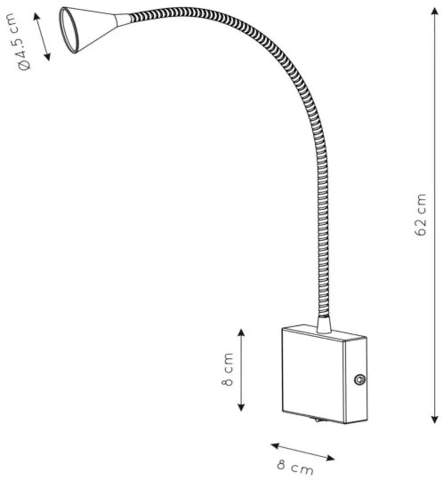 Lucide 18293/03/30 - LED Aplică perete spot BUDDY LED/3W/230V negru