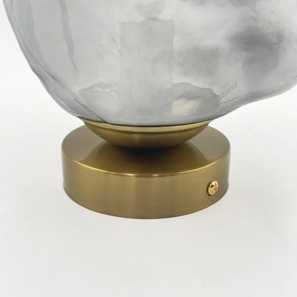 Plafonieră CRISTAL 1xE14/15W/230V alamă/negru fumuriu
