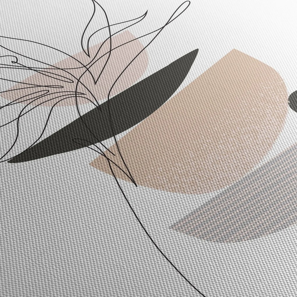 Tablou - Linie de artă flori N⁰1 (120x50 cm)