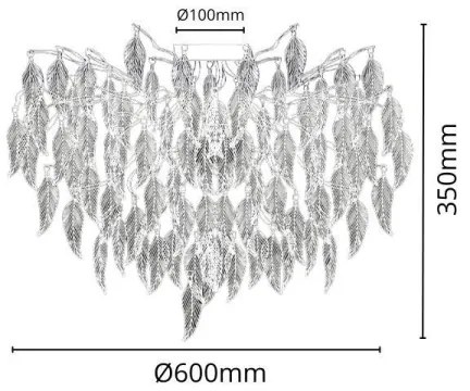 Lustră de cristal aplicată 10xG9/40W/230V negru