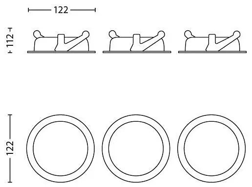 SET 3x corp de iluminat LED încastrat Philips 59183/31/16 ASTEROPE LED/4,5W/230V