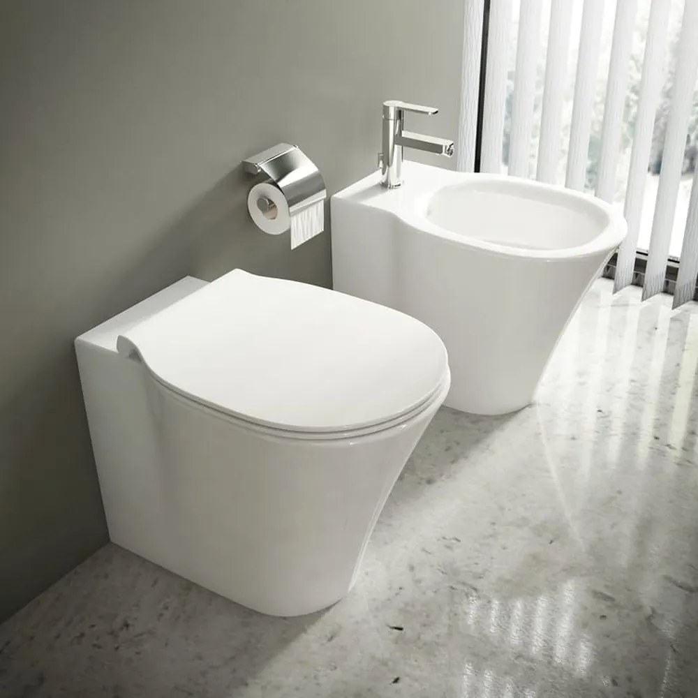 Vas wc stativ Ideal Standard Connect Air II AquaBlade alb lucios back to wall cu capac inclus