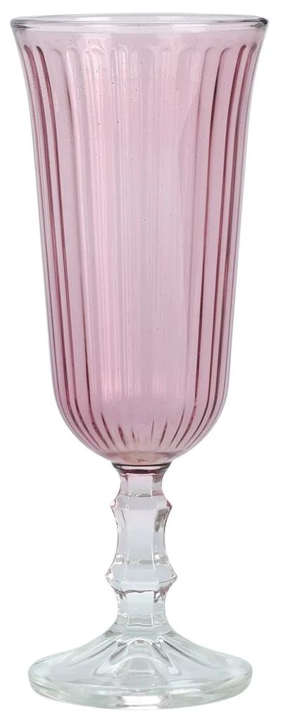 Pahar pentru sampanie Blush din sticla, roz, 120 ml