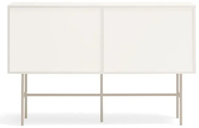 Comodă joasă cu ușă glisantă bej-crem 140x91 cm Nube – Teulat