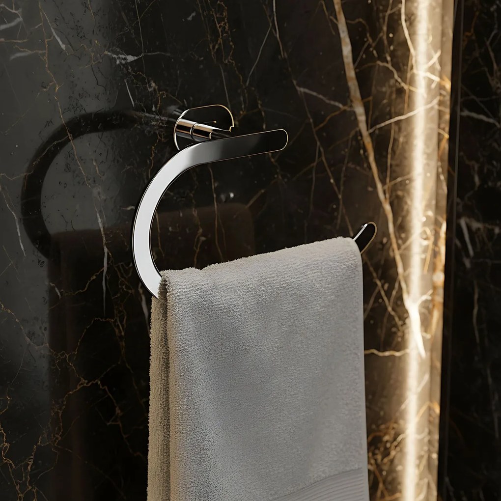 Cuier de baie Ring 110 Til Chrome