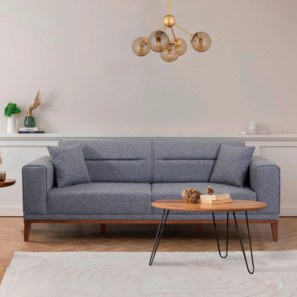Set canapea fotoliu Lesan (gri închis). 1072785