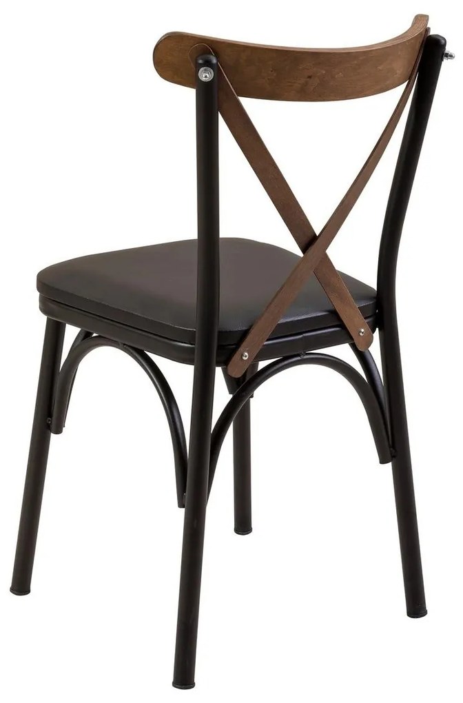 Set mobilier sufragerie Duvasa 6 (Nuc + negru) (pentru 2 persoane). 1093753