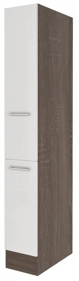 Dulap de cămară Yorki dimensiunea 30, corp din stejar Yorki cu față alb satinat