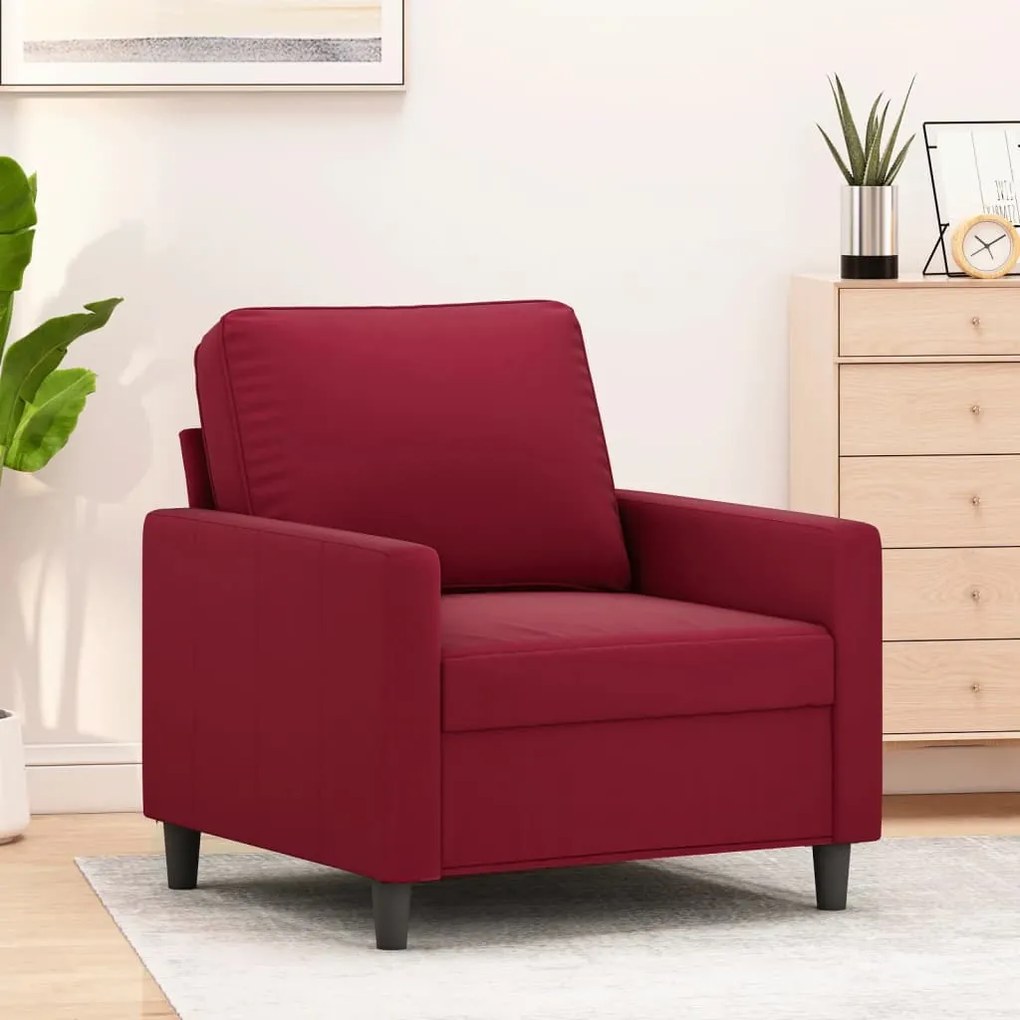 348729 vidaXL Canapea de o persoană, roșu vin, 60 cm, catifea