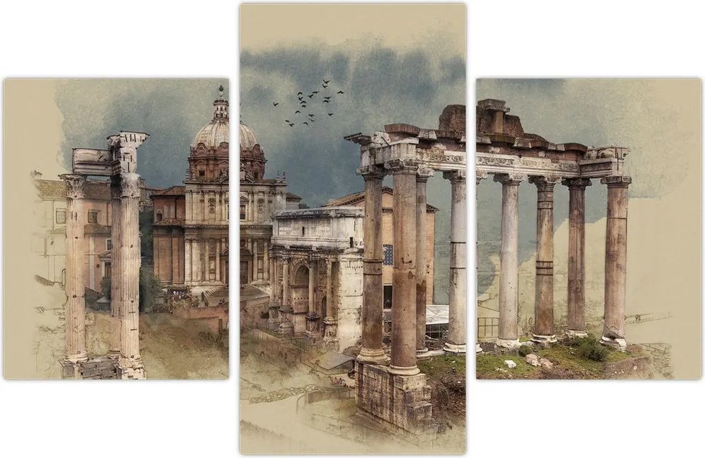 Tablou - Forumul Roman, Roma, Italia (90x60 cm)