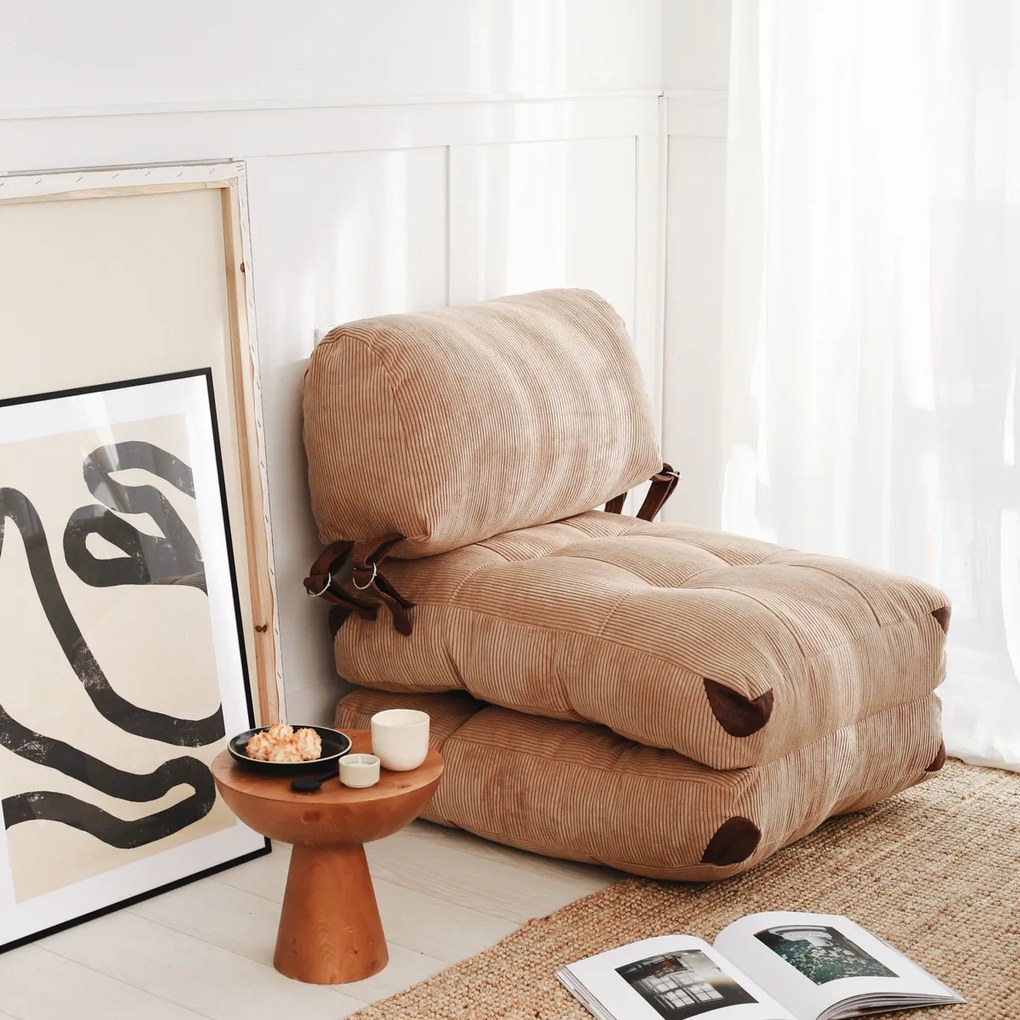 Fold Scaun Kadife Camel