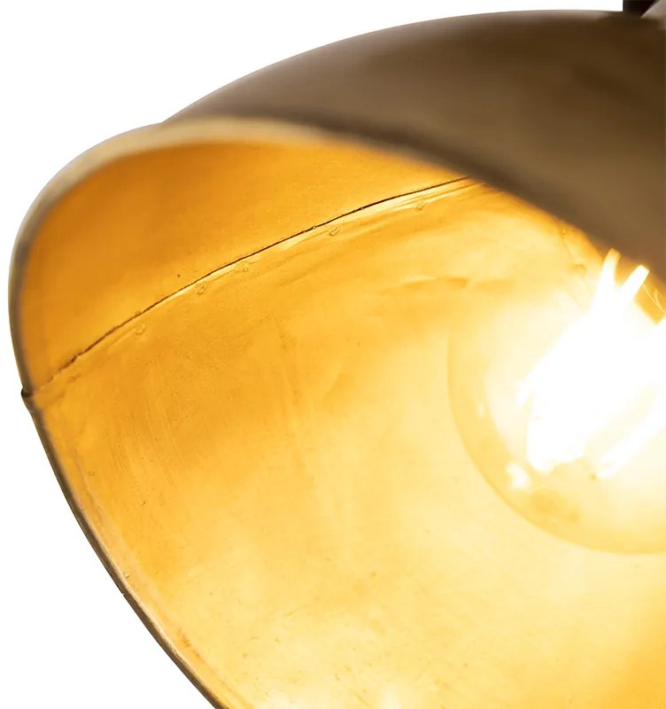 Spotlight industrial de plafon din bronz cu lemn 18 cm - Mangoes