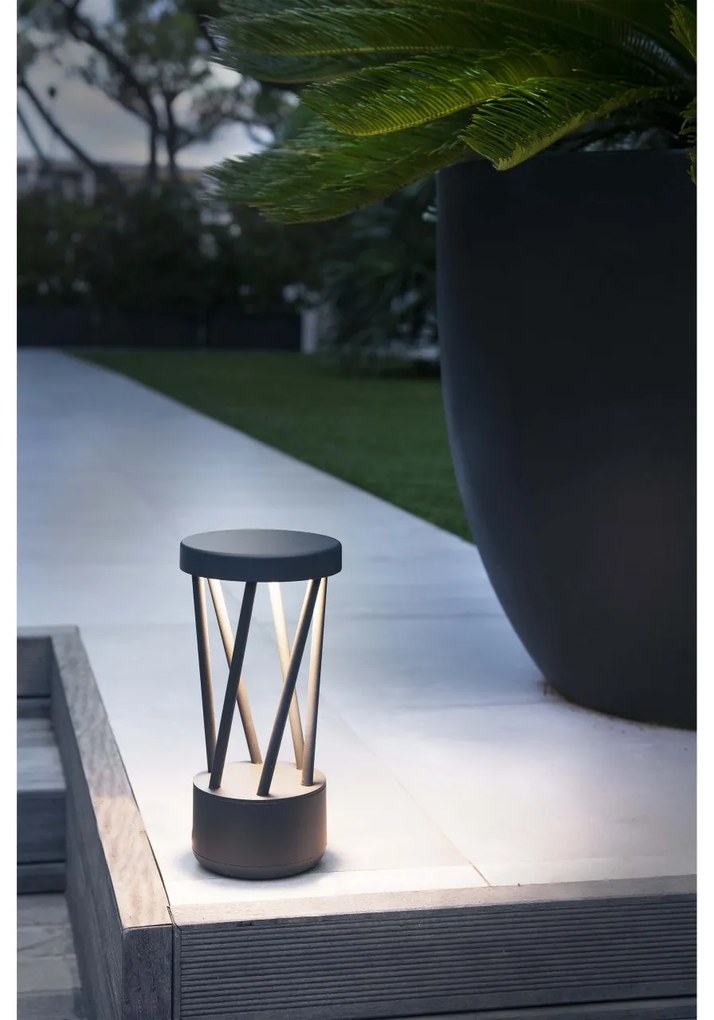 Mini stalp LED de exterior design modern ambiental IP65 TWIST