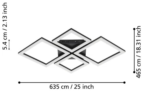 Plafonieră LED dimabilă PARANDAY-Z LED/42W/230V Eglo 900318