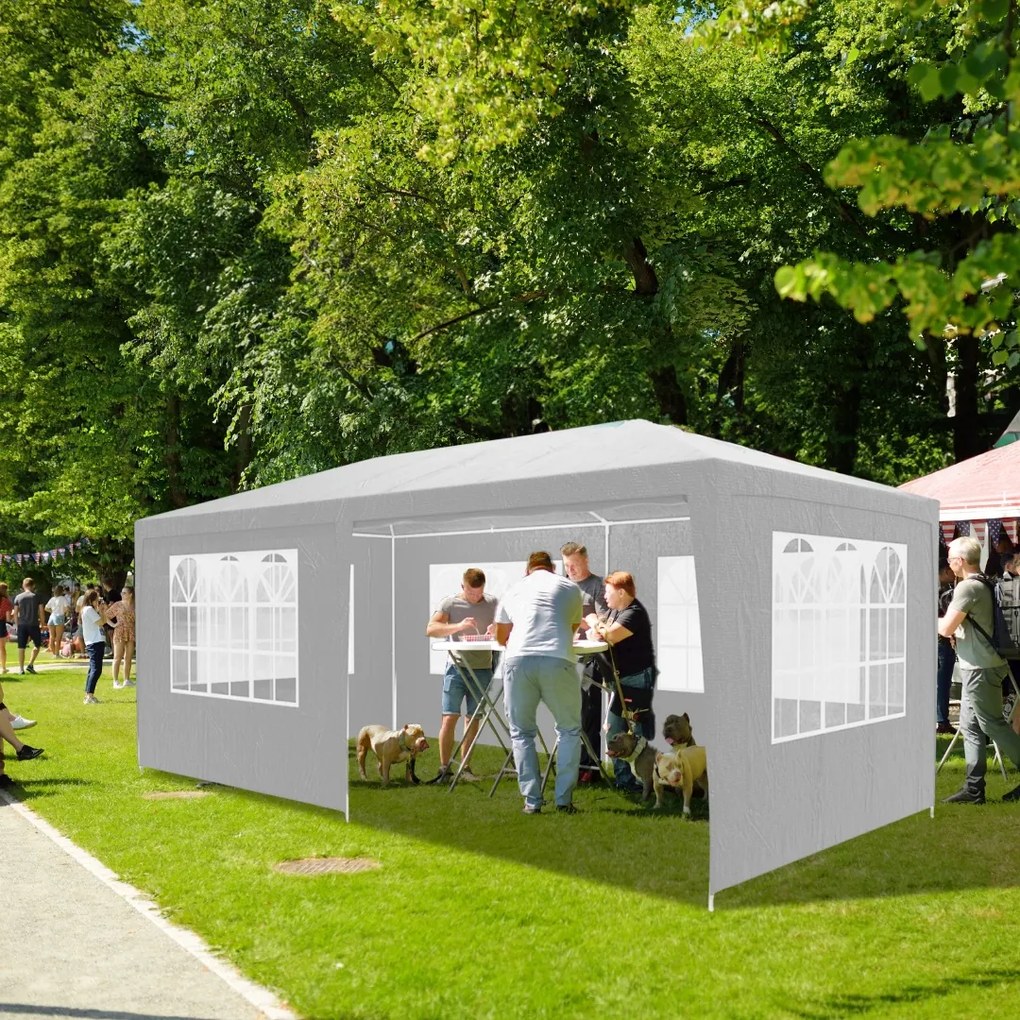 Cort de petrecere NEAPOL, 3x6m, alb Jurhan