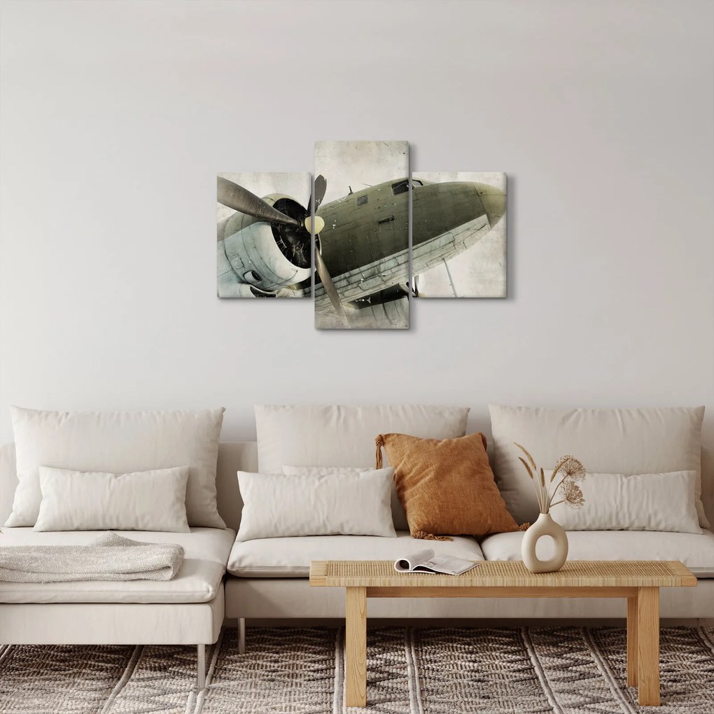 Tablou - Avion vechi cu elice (90x60 cm)