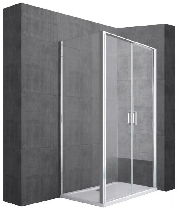 Cabina dus Quest silver - 80x100 cm