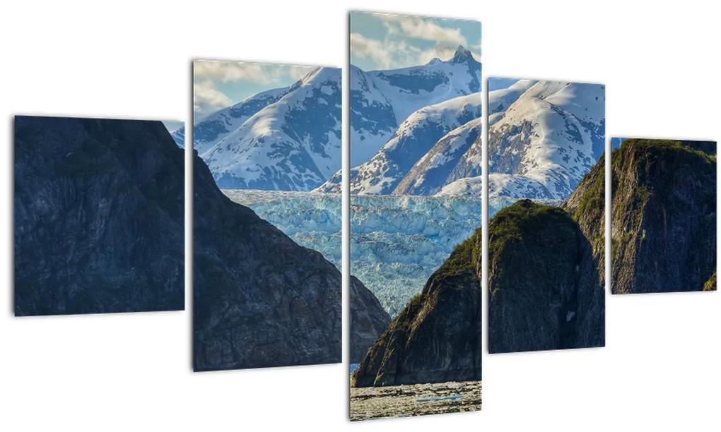 Tablou cu peisaj cu munții (125x70 cm), în 40 de alte dimensiuni noi