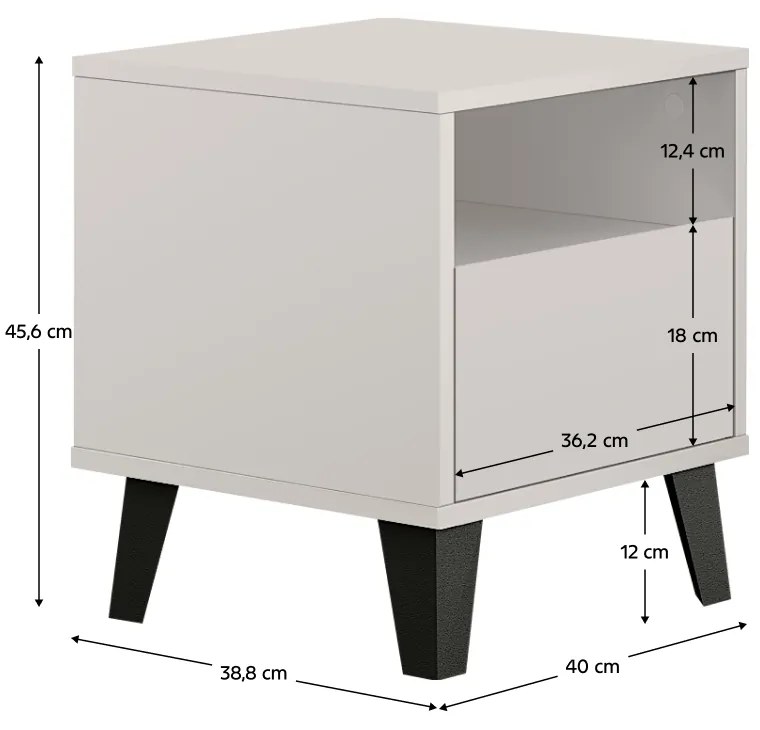 Noptieră BOGAN 1S, cașmir
