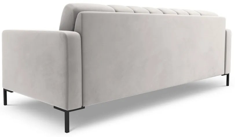 Canapea Bali 4 locuri velvet/picioare negre L217 cm