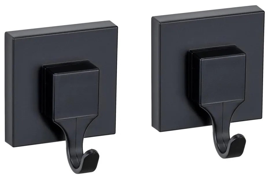 WENKO 71448800 - Cârlig VACUUM-LOC QUADRO ED, 6 x 7 cm, negru