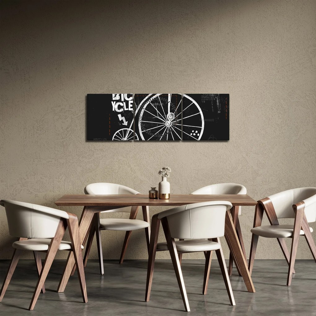 Tablou - Velociped (cu ceas) (90x30 cm)