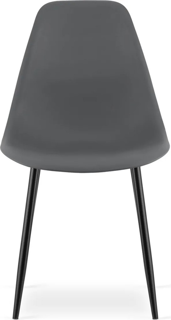 OFERTA Scaun gri inchis OSAKA cu picioare negre Calitatea II-a