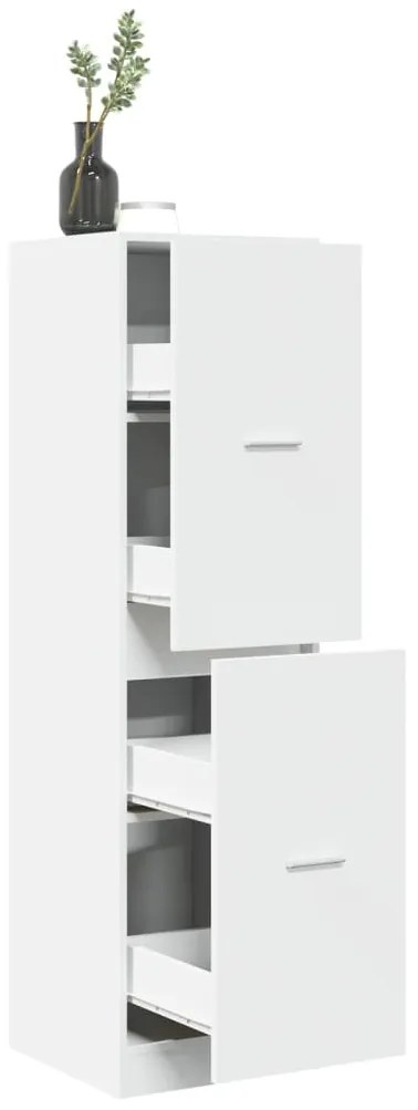 vidaXL Dulap de farmacie, alb, 40x41x144,5 cm, lemn prelucrat