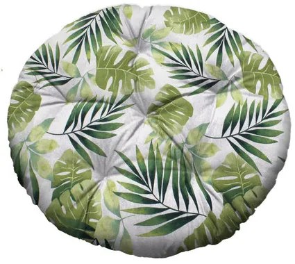 Domarex Pernă scaun XXL Green leaves, 65 cm