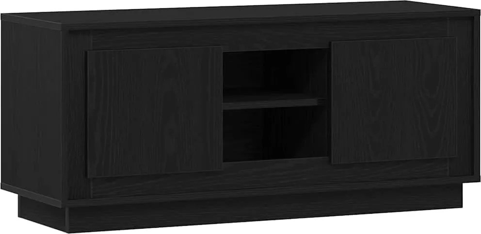 vidaXL Cabinet TV Stejar Negru 102 x 35 x 45 cm Lemn compozit