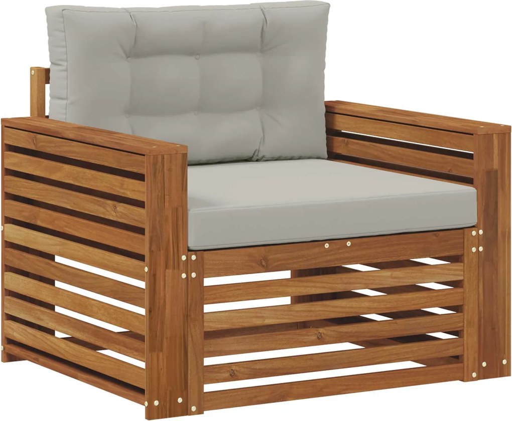 vidaXL Set de canapele de exterior Lemn de acacia solid și poliester